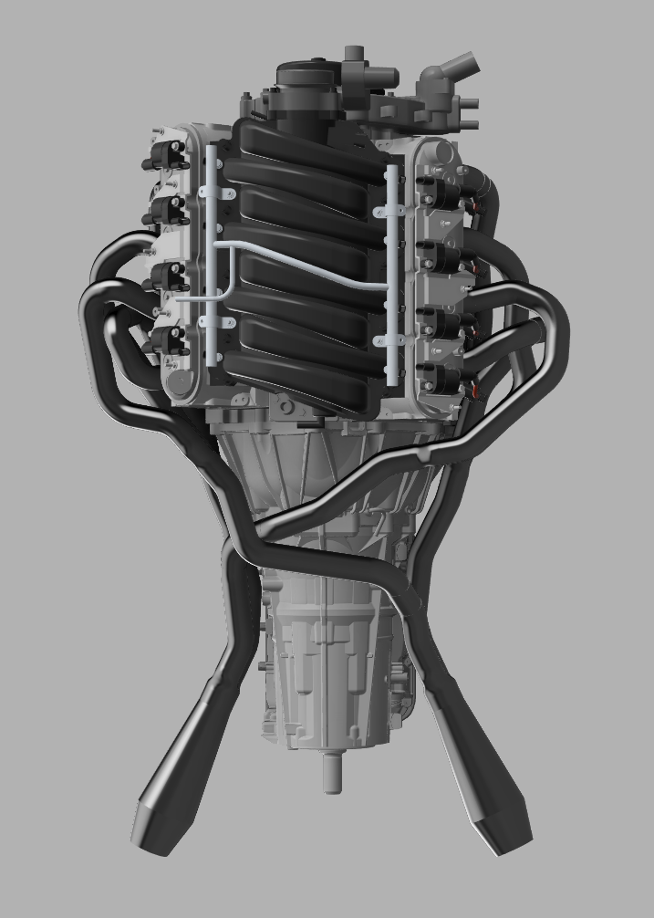 LS Tri-Y交叉排气_集管 v2 &amp; v3